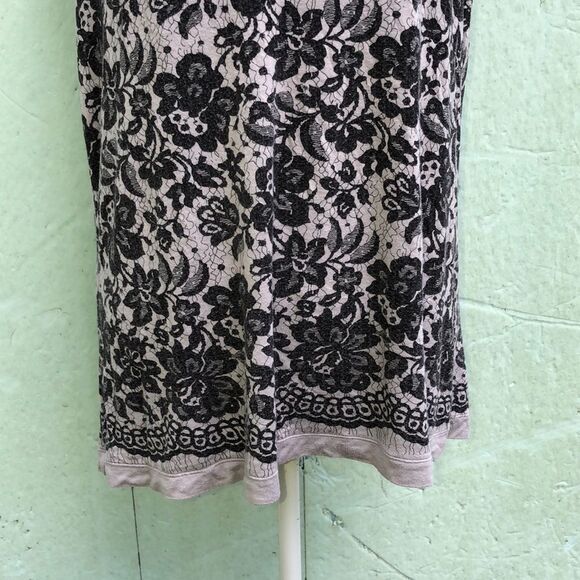 WD.NY Floral Print Tank Top With Satin Trim L - Picture 3 of 16